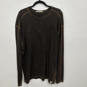 Jake Agave Agavelux Home-Run Long-Sleeve Shirt Heathered Brown Size XXLarge EUC
